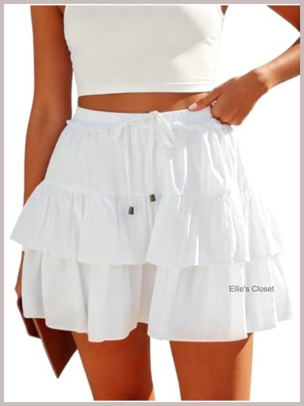 Women's Ruffled Tiered Skorts High Waist Tennis Mini Skirt